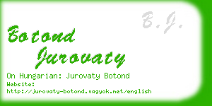 botond jurovaty business card